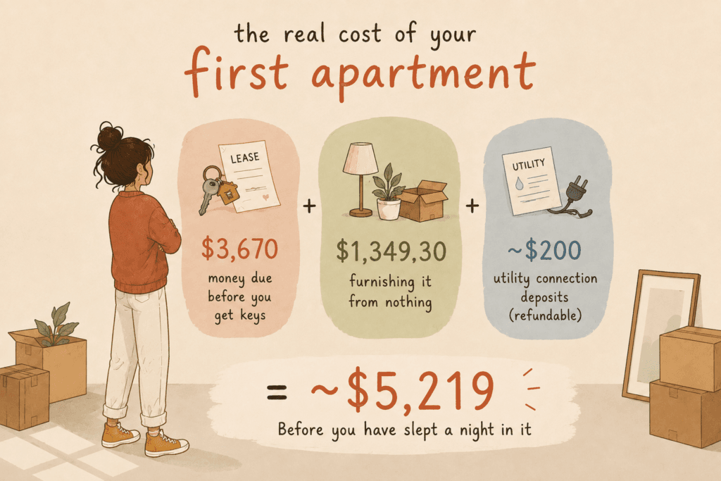 first apartment cost
